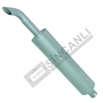 Silencer, Horizontal Type, Painted Grey And Curve