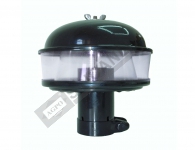 HAVA FİLTRE CAMLI BACA BORUSUZ (SİYAH) 51 MM