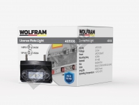 PLAKA LAMBASI LEDLİ WOLFRAM GERMANY E-BELGE KABLOLU